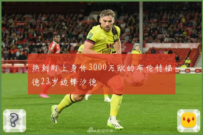 热刺盯上身价3000万欧的布伦特福德23岁边锋沙德